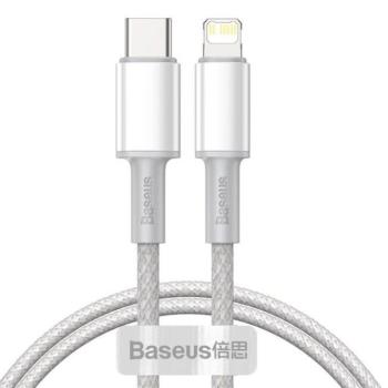 Baseus Type-c USB - Lightning kábel Power Delivery gyorstöltős 20 W 1 m fehér (CATLGD-02) kép