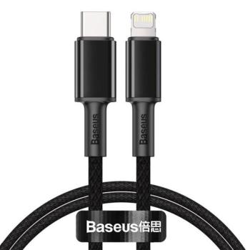 Baseus Type-c USB - Lightning kábel Power Delivery gyorstöltős 20 W 1 m fekete (CATLGD-01) kép