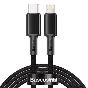 Baseus Type-c USB - Lightning kábel Power Delivery gyorstöltős 20 W 2 m fekete (CATLGD-A01) kép