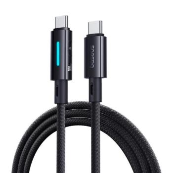 Baseus világító gomb-vezérlésű gyors töltő adatkábel USB-C-USB-C 100W 2m Cosmic Fekete kép