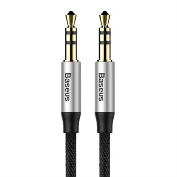 BASEUS YIVEN M30 audió kábel (3.5mm jack - 3.5mm jack, 100cm, cipőfűző minta) FEKETE CAT S60, Evolveo Strongphone Q5, Blackberry DTEK50 , Vodafone Smart turbo 7 (VFD500), HTC Desire 825, Asus Zen kép