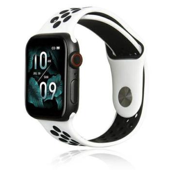 Beline Apple Watch Sport szilikon óraszíj 38/40/41mm fehér / fekete kép