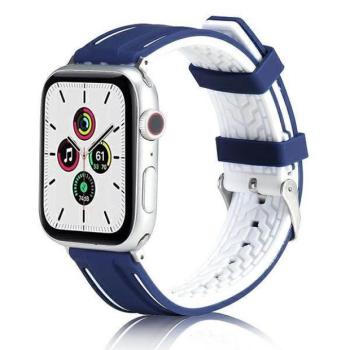 Beline Apple Watch szilikon óraszíj 38/40/41mm kék/fehér kép