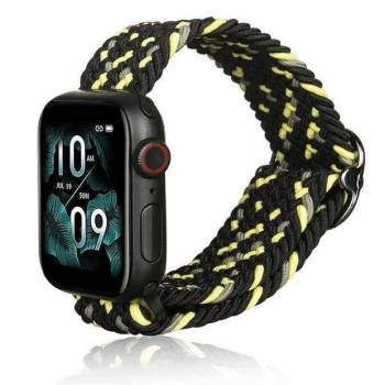 Beline Apple Watch textil óraszíj 38/40/41mm fekete/lime kép