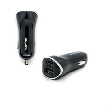 Beline autós töltő 1xUSB-A és 1xUSB-C csatlakozóval 5A 30W fekete kép