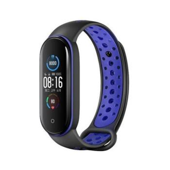Beline Design csereszíj Xiaomi Mi Band 7/6/5 - fekete-kék kép