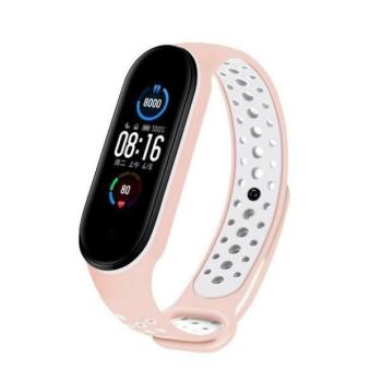 Beline Design csereszíj Xiaomi Mi Band 7/6/5 - rózsaszín-fehér kép