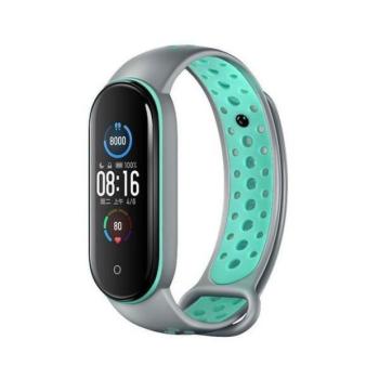 Beline Design csereszíj Xiaomi Mi Band 7/6/5 - szürke-zöld kép