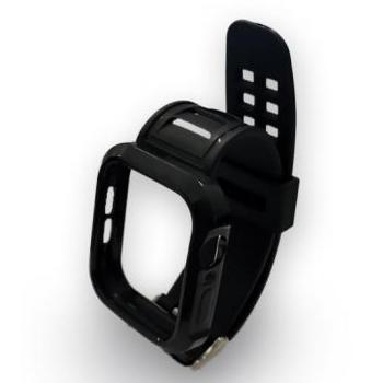Beline fekete okosóra szilikon szíj tokkal, Apple Watch 4/5/6/7/SE 42/ 44/45 mm kép