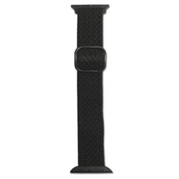 Beline okosóra szíj, Apple Watch 4/5/6/7/SE fekete, szövet, 38/40/41mm kép