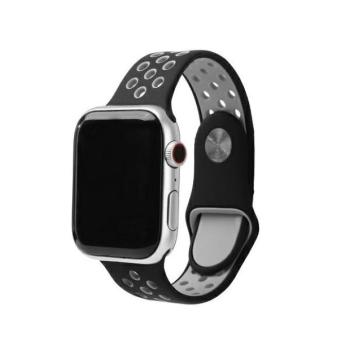 Beline óraszíj Apple Watch Sport szilikon 38/40/41mm fekete/szürke kép