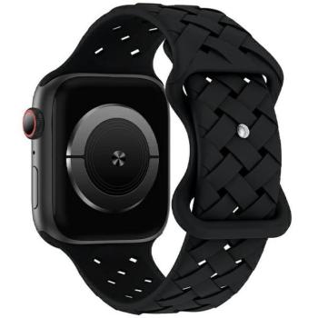 Beline óraszíj Apple Watch szilikon szőtt 38/40/41mm fekete doboz kép