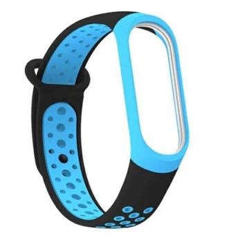 Beline óraszíj Mi Band 3/4 design fekete / kék kép