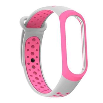 Beline óraszíj Mi Band 3/4 design rózsaszín / szürke kép
