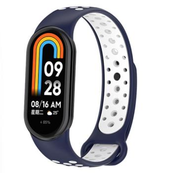 Beline óraszíj Mi Band 8 design kék-fehér kép