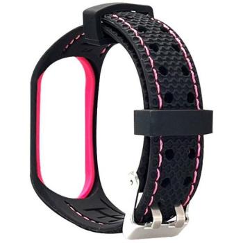 Beline óraszíj Sport Mi Band 3/4 fekete/rózsaszín kép