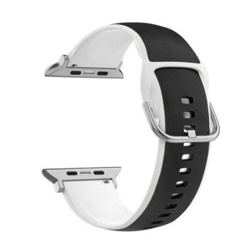 Beline Silico Leather szíj Apple Watch 38/40/41mm - fekete-fehér kép