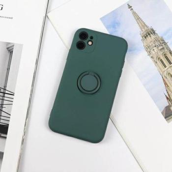 Beline Tok szilikon iPhone 12 Pro Max zöld tok gyűrűvel kép