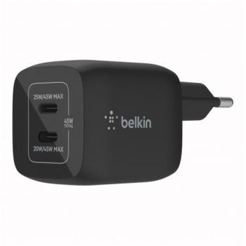 Belkin Boost Chagre hálózati gyorstöltő 2xUSB-C, 45W, fekete kép