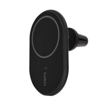 BELKIN BOOST CHARGE autós tartó (szellőzőre, mágneses, 10W, vezeték nélküli töltés, Magsafe rögzítés) FEKETE Apple iPhone 8 4.7, Apple iPhone 8 Plus 5.5, Apple iPhone X 5.8, Apple iPhone kép