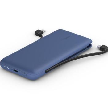 Belkin Boost Charge Plus Power bank / külső akkumulátor Lightning/USB-C kábellel, 10000mAh, kék kép
