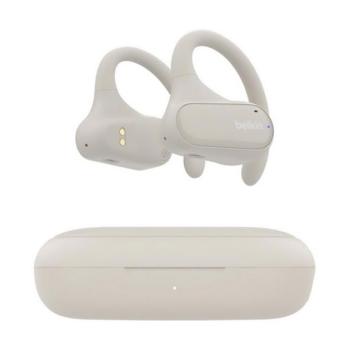 BELKIN SOUNDFORM CLARFIT bluetooth fülhallgató SZTEREO (v5.3, TWS, mikrofon, fülre akasztható, IPX5 + töltőtok) BÉZS kép