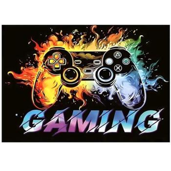 Beltéri, szobai szőnyeg, játék minta, 80 x 50 cm, RC-K-1541, mintás/fekete kép