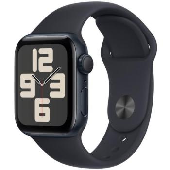Bemutató készülék, Apple Watch SE (v2) okosóra, 40mm, Fekete alumínium, fekete szíj kép