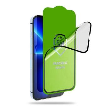 Bestsuit Flexible Hybrid Glass 5D edzett üveg fekete szegéllyel iPhone 16 Pro Max kép