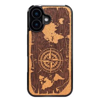 Bewood Compass Merbau tok iPhone 16 - barna kép