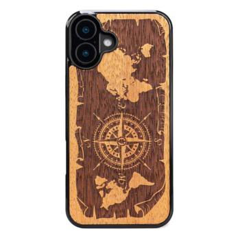 Bewood Compass Merbau tok iPhone 16 Plus - barna kép