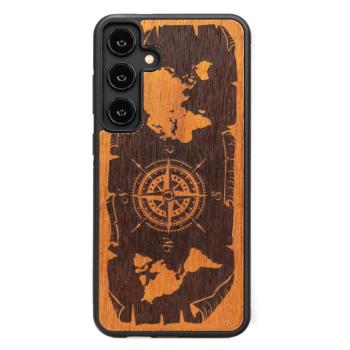 Bewood Compass Merbau tok Samsung Galaxy S24 Plus - barna kép