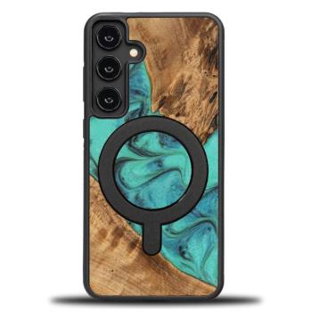 Bewood Turquoise MagSafe-kompatibilis tok Samsung Galaxy S24 Plus - barna-kék kép