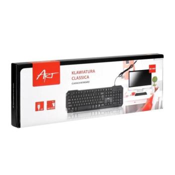Billentyűzet Classic USB fekete ART AK-46U kép