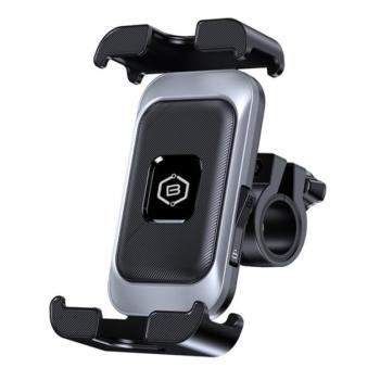 BLAVEC VELO kerékpáros és motoros telefontartó (360°, kormányra rögzíthető, csúszásgátló, 4.7-6.8&quot; méret) EZÜST/FEKETE kép