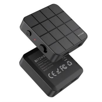 BLITZWOLF bluetooth FM transmitter microUSB / 3.5mm jack aljzat (v5.0, 200mAh) FEKETE kép