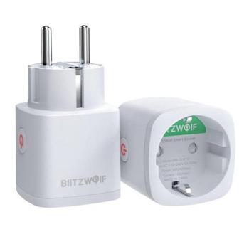 BLITZWOLF BW-SHP13 okos hálózati konnektor (3680W / 16A, hangvezérlés, mobil vezérlés, Zigbee / WIFI) FEHÉR kép
