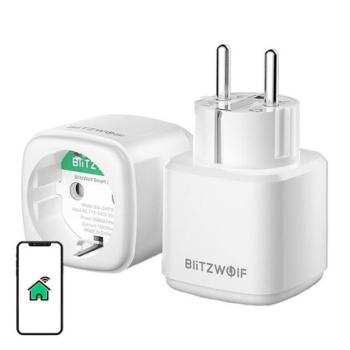 BlitzWolf BW-SHP15 okos hálózati aljzat, ZigBee, 3680W, fehér kép
