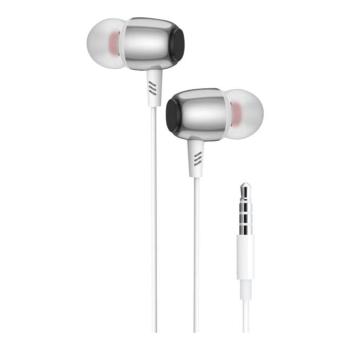 Blue Star M09 vezetékes fülhallgató mikrofonnal 3.5mm jack csatlakozóval - fehér kép
