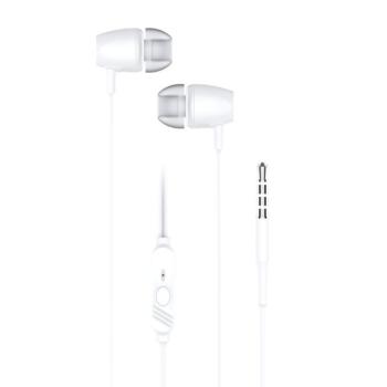Blue Star PA-E67 vezetékes fülhallgató mikrofonnal 3.5mm jack csatlakozóval - fehér kép