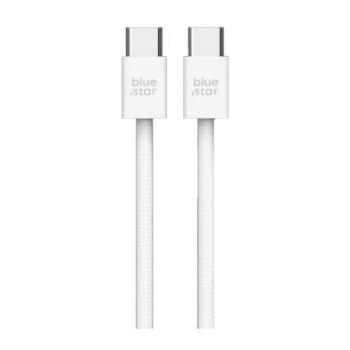 Blue Star Q28 Type-C - Type-C kábel 60W 6A QC4.0 1m - fehér kép