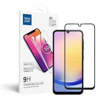 Blue Star Samsung Galaxy A25 5G teljes kijelzős kijelzővédő üvegfólia, fekete kép