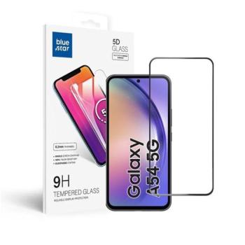 Blue Star Samsung Galaxy A54 5G teljes kijelzős kijelzővédő üvegfólia, fekete kép