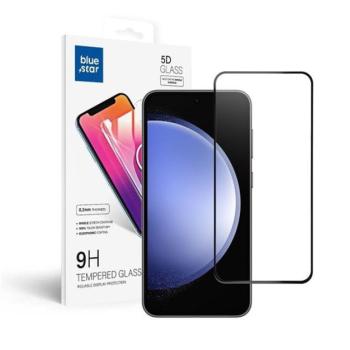 Blue Star Samsung Galaxy S23 FE teljes kijelzős kijelzővédő üvegfólia, fekete kép