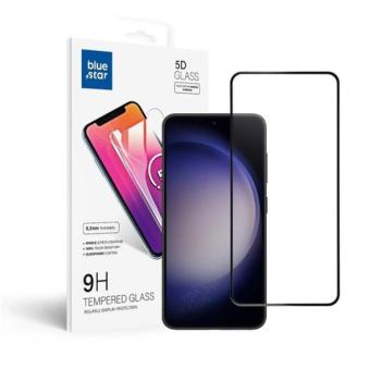 Blue Star Samsung Galaxy S23+ teljes kijelzős kijelzővédő üvegfólia, fekete kép