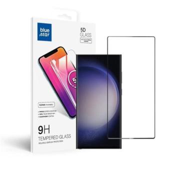 Blue Star Samsung Galaxy S23 Ultra teljes kijelzős kijelzővédő üvegfólia, fekete kép