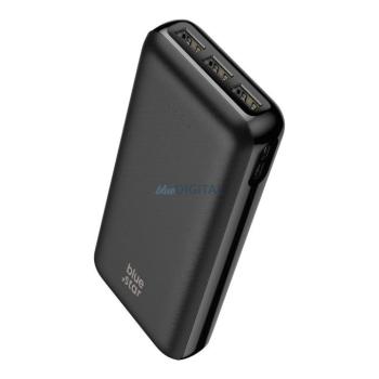 Blue Star W2027 powerbank 2xUSB-A és 1xUSB-C csatlakozással + USB-A - Type-C kábellel 30 cm 20000mAh 2.1A - fekete kép