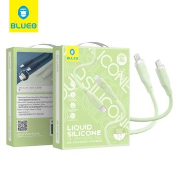 Blueo Liquid Silicone PD Lightning 20W 1.2M Adatkábel - Lime kép