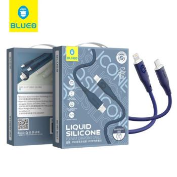 Blueo Liquid Silicone PD Lightning 20W 1.2M Adatkábel - Sötétkék kép