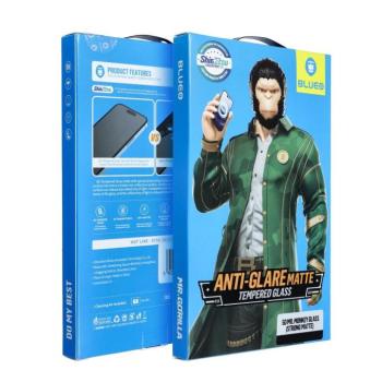 BlueO Mr. Monkey Glass Strong Matte matt edzett üveg fekete szegéllyel iPhone 17 Pro kép